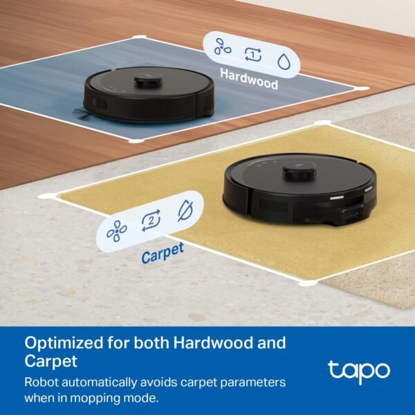 Tapo LiDAR Smart Navigation Robot Vacuum and Mop with Self-Emptying Dock - Image 2