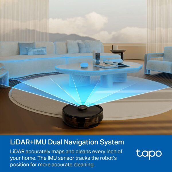 Tapo LiDAR Smart Navigation Robot Vacuum and Mop with Self-Emptying Dock - Image 3
